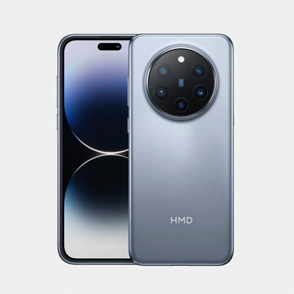 HMD折叠屏手机系统界面展示，强调简洁设计