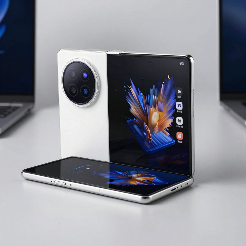 vivo X Fold3展开态与折叠态对比图