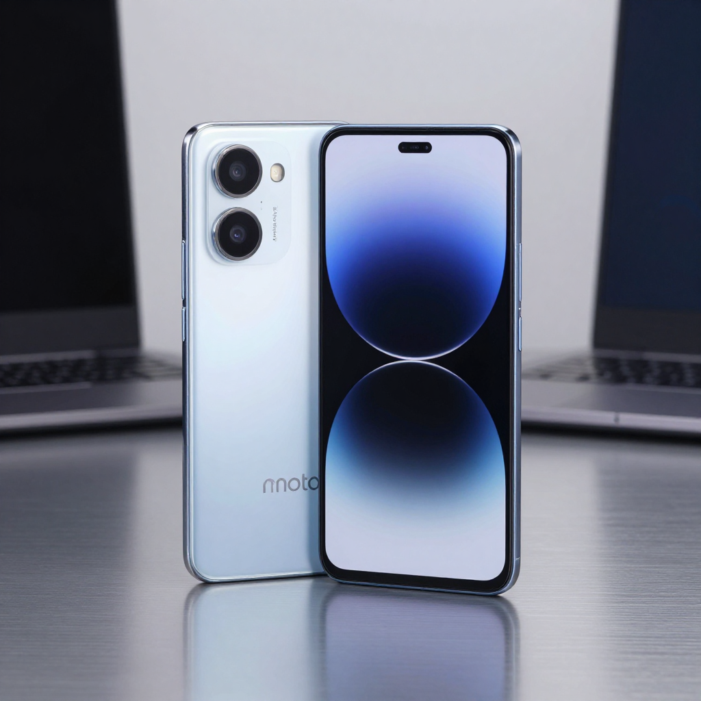 Moto G系列手机展示，突出大电池和简洁外观