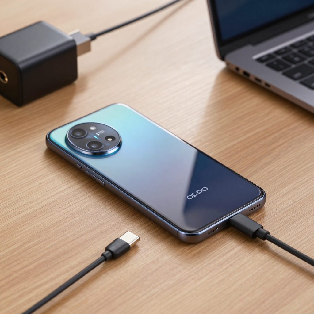 OPPO A系列手机实拍，展示轻薄机身和屏幕显示效果