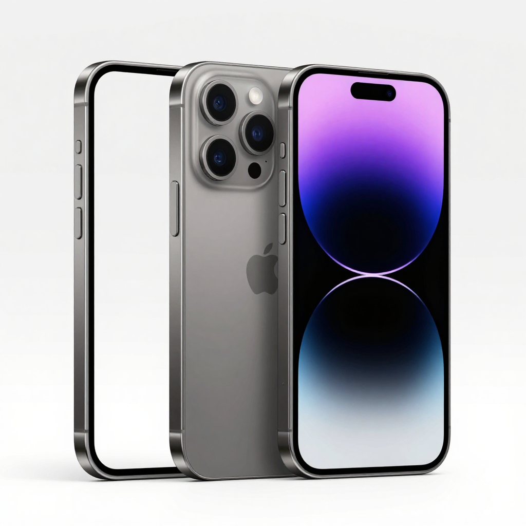 iPhone 15 Pro Max 与 iPhone 15 对比实拍图，展示屏幕和边框差异