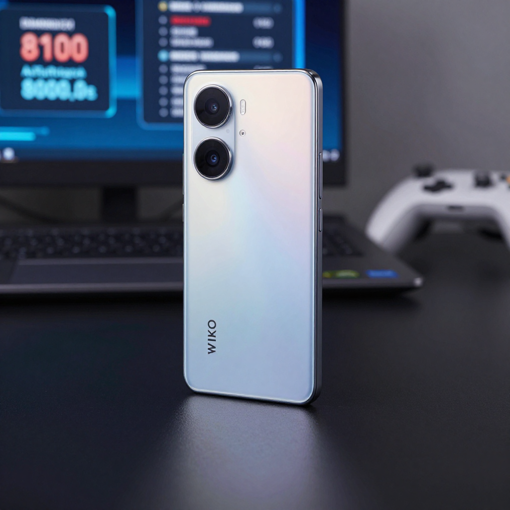 WIKO Hi畅享60s 手机外观展示，突出轻薄机身和电池图标