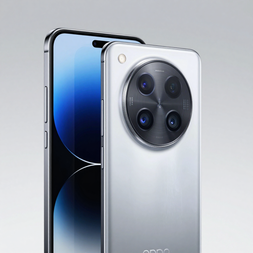 OPPO Reno 14 Pro 真机展示，突出其轻薄机身和后置镜头模组设计