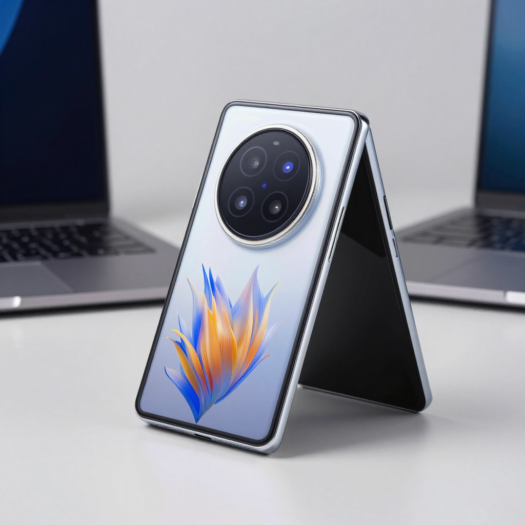 vivo X Fold3展开状态展示大屏办公与影像拍摄场景