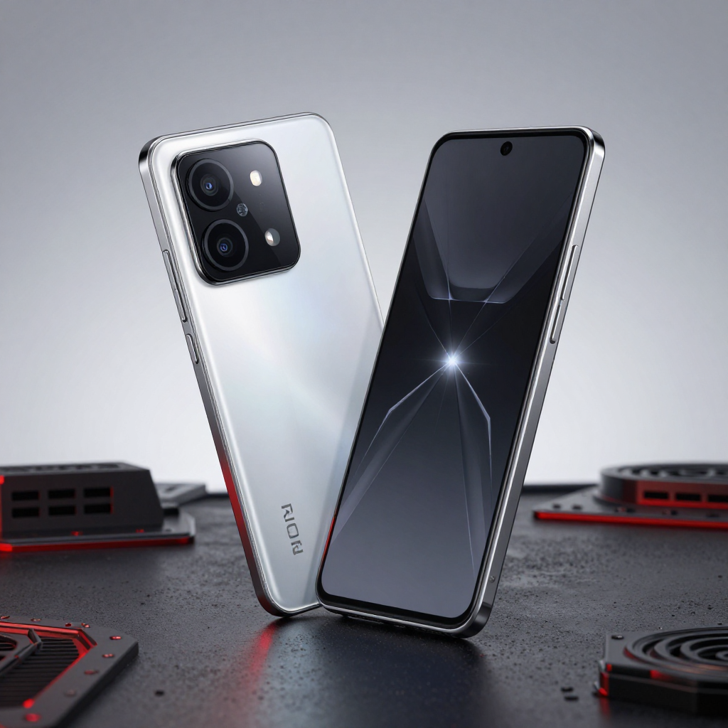 红魔9S Pro游戏场景展示，突出无孔设计与风扇结构