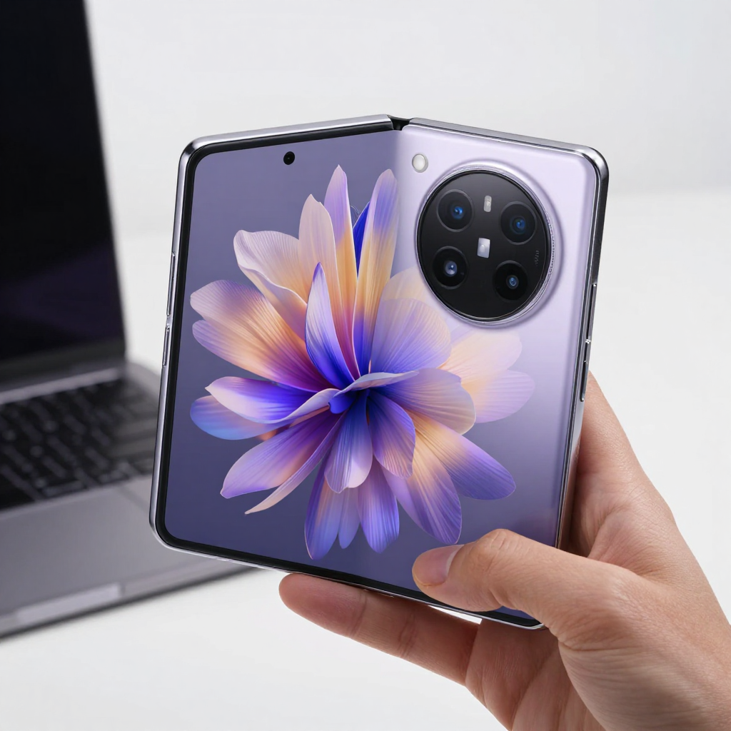 OPPO Find N2 Flip展开与折叠状态对比