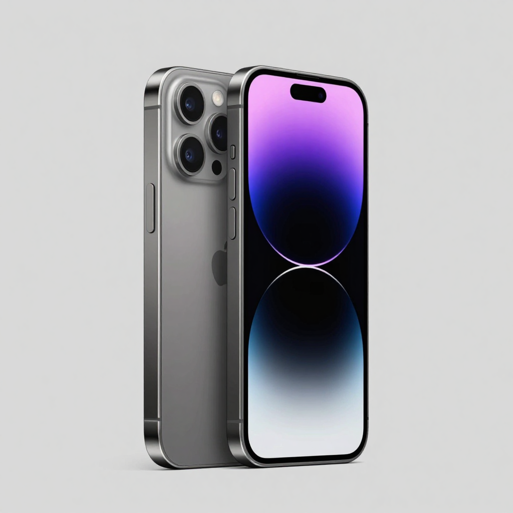 iPhone 13 Pro与iPhone 14外观对比图，展示屏幕边框和摄像头差异