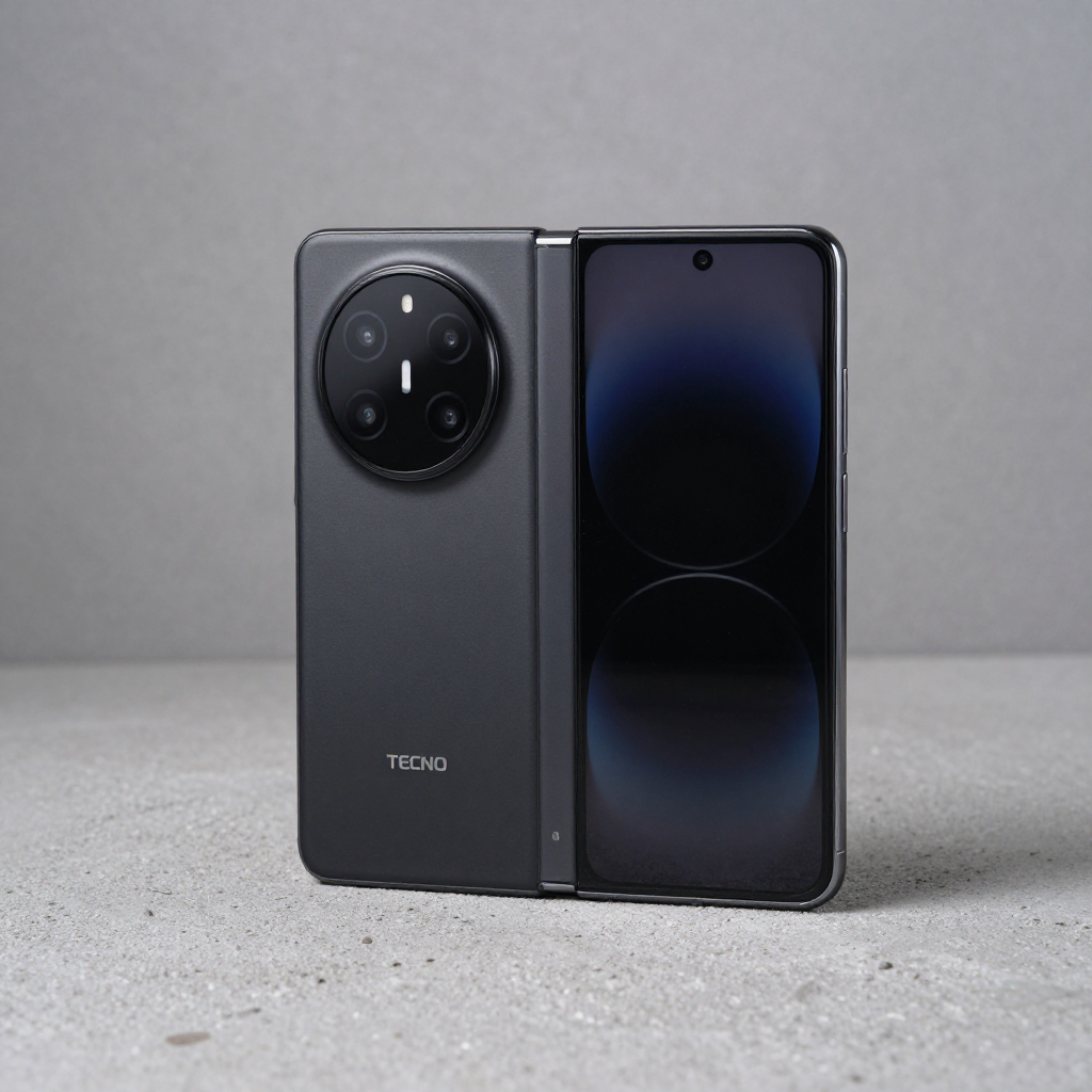 TECNO PE2 Pro与荣耀入门折叠屏对比展示，突出屏幕与机身厚度
