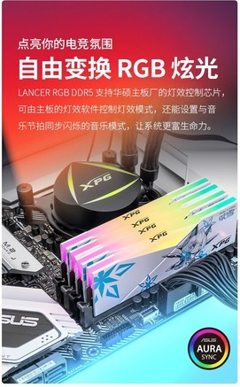 威刚XPG龙耀D500G 32GB(16GB*2) DDR5 6800 白色 - 图片 6