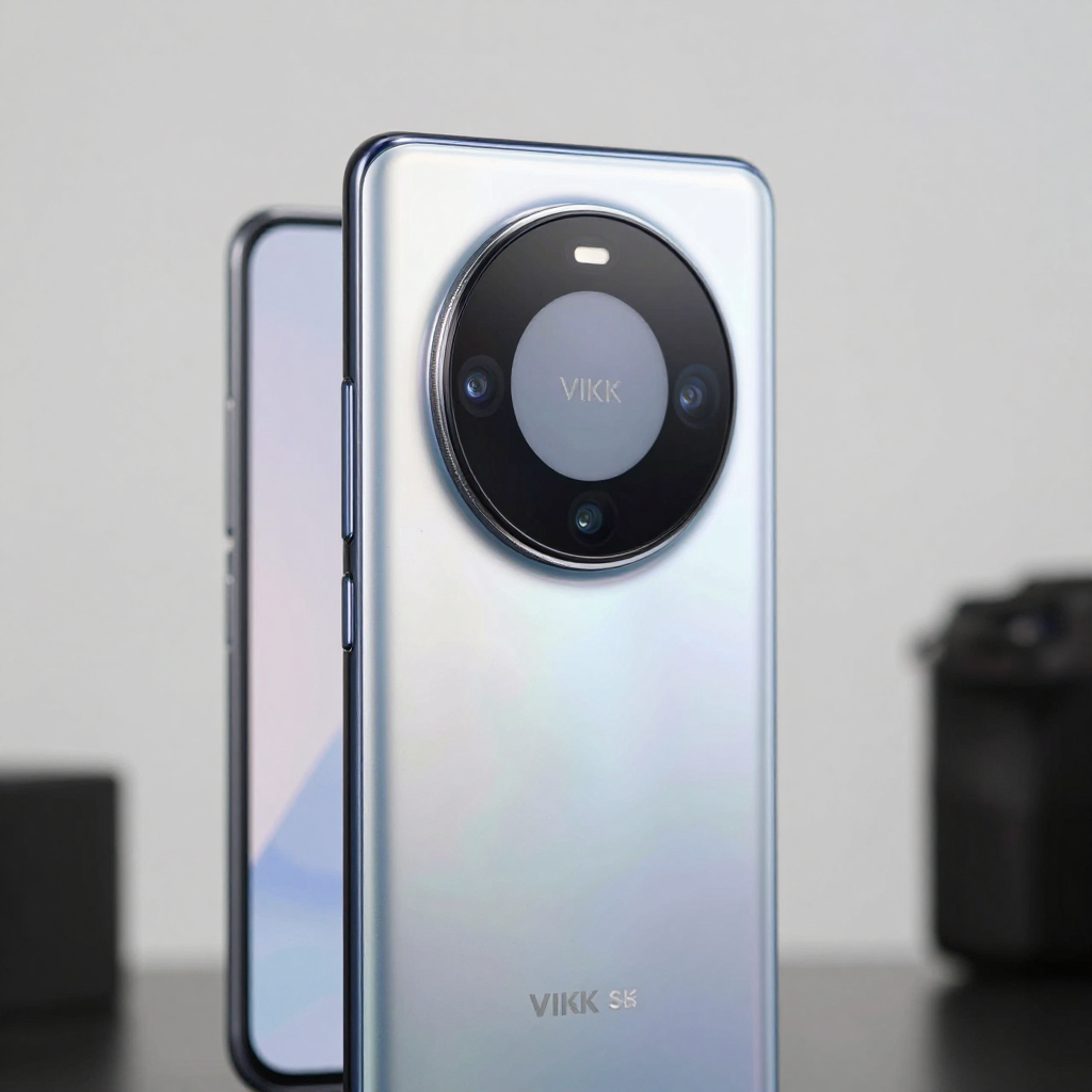 VIKK品牌全系手机 lineup 展示图，背景为科技感暗色调