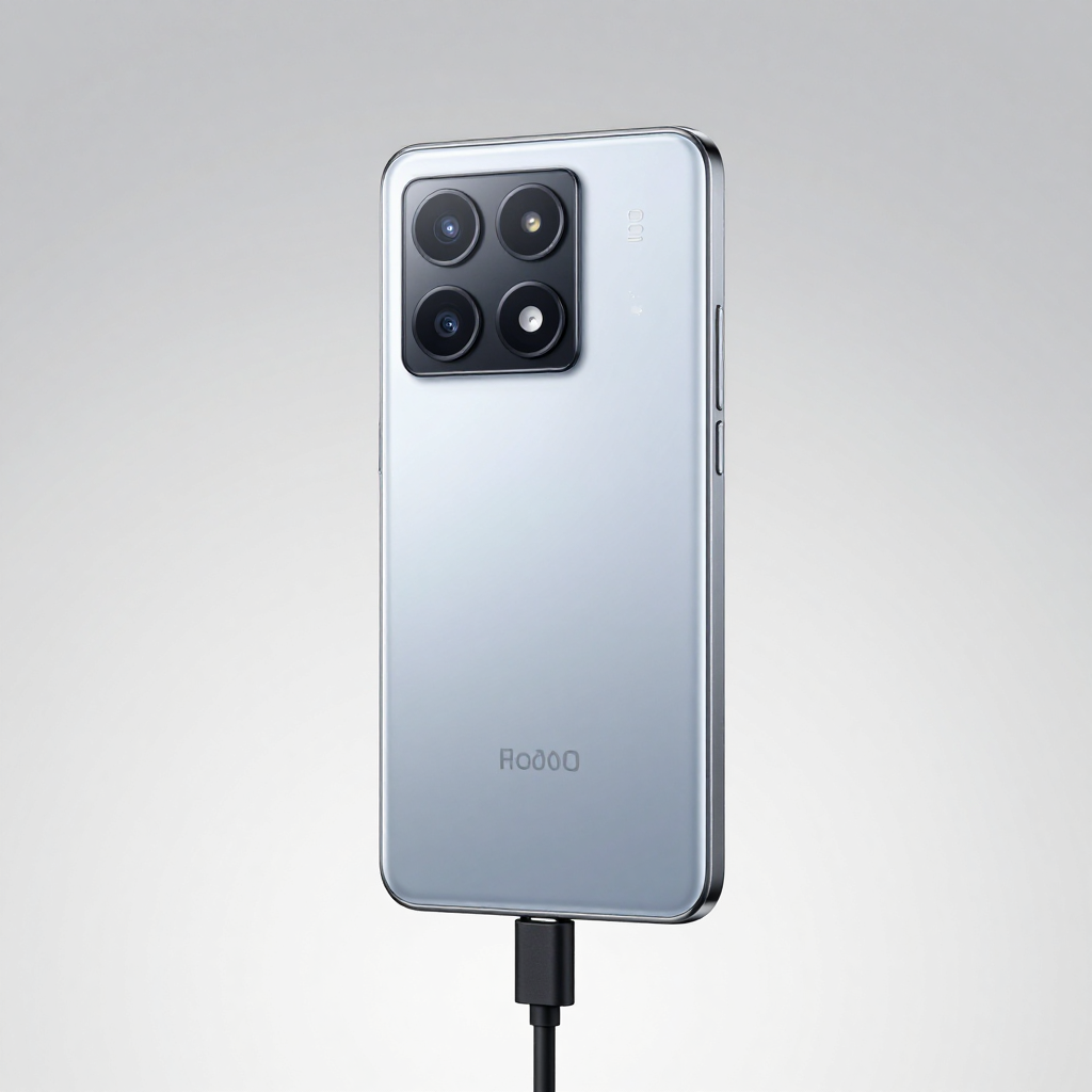Redmi K70手机特写展示屏幕与机身设计