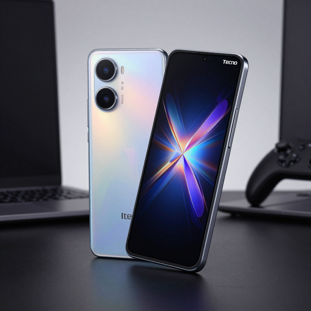 Tecno Spark 10 Pro 外观特写，展示其摄像头模组设计