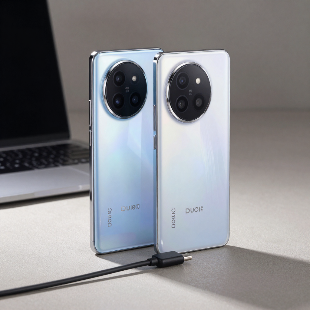 朵唯 Titan 2026 游戏手机侧面展示，突出散热风扇和按键