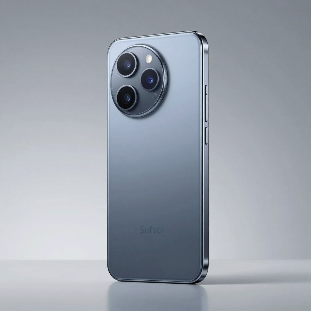 Surface Phone Lite 2026 正面展示,屏幕显示Windows Mobile界面