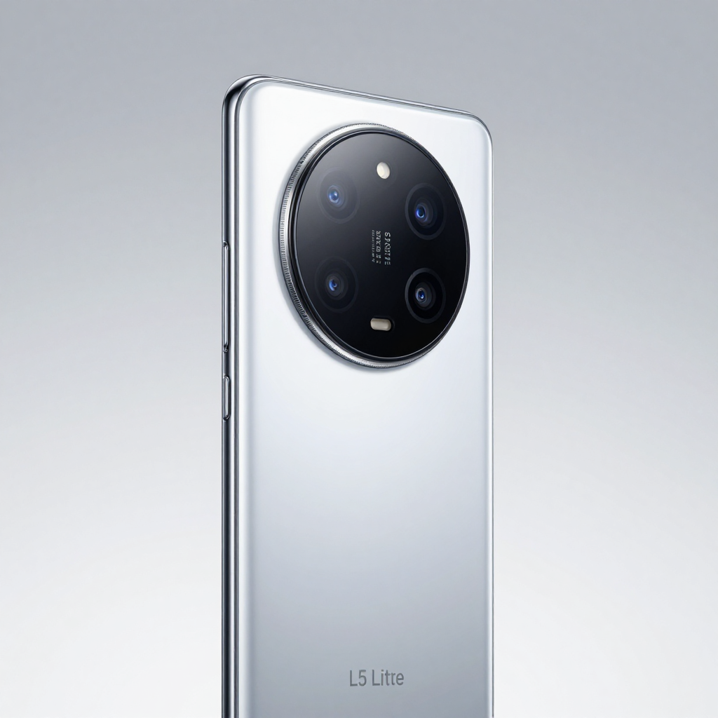 Librem品牌2026年中端手机系列展示图，背景为科技感十足的蓝色渐变