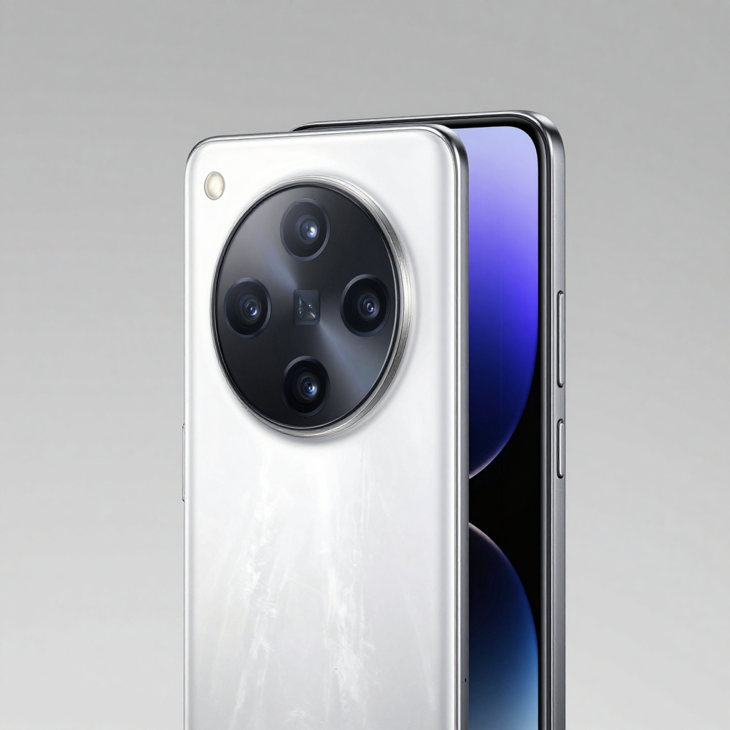 OPPO mid-range smartphones display on a modern desk with warm lighting