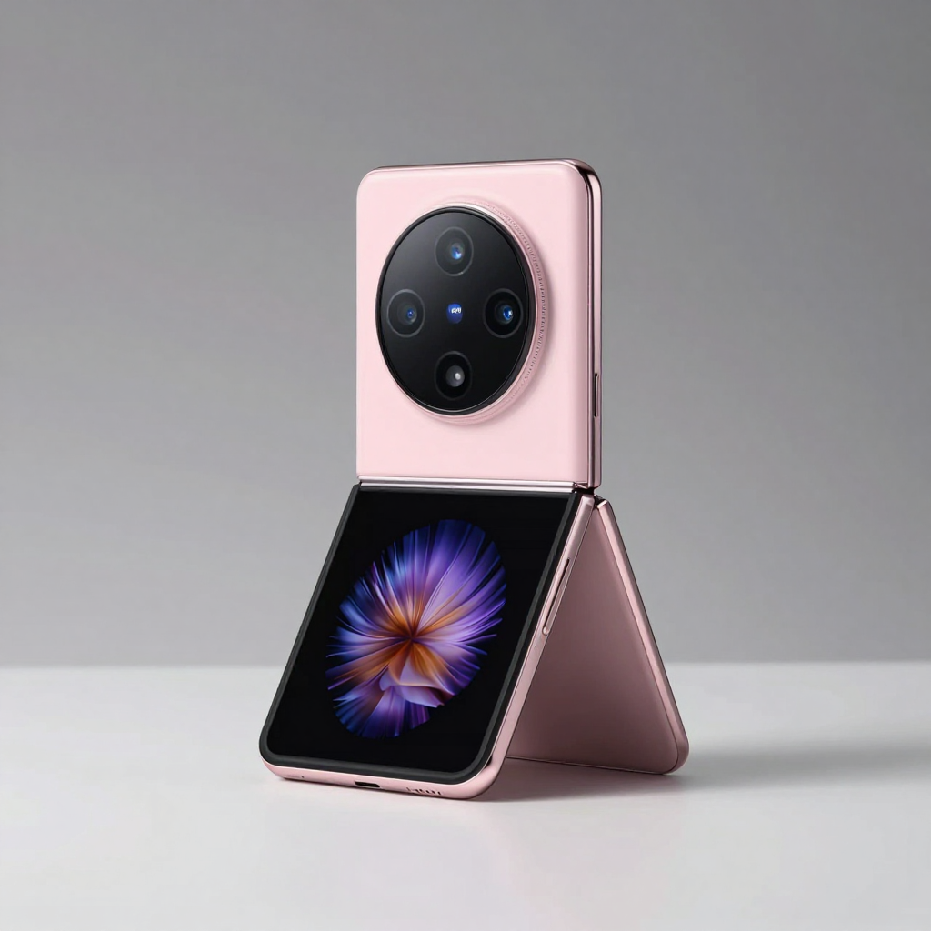 OPPO Find N3 Flip 与 vivo X Flip 展开对比图
