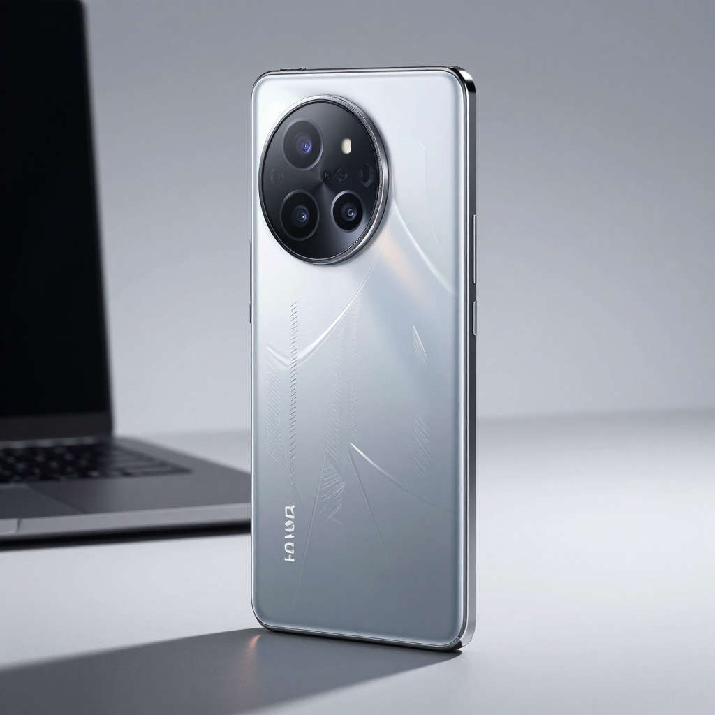 红魔9S Pro游戏手机背面，展示RGB灯效和散热风扇结构
