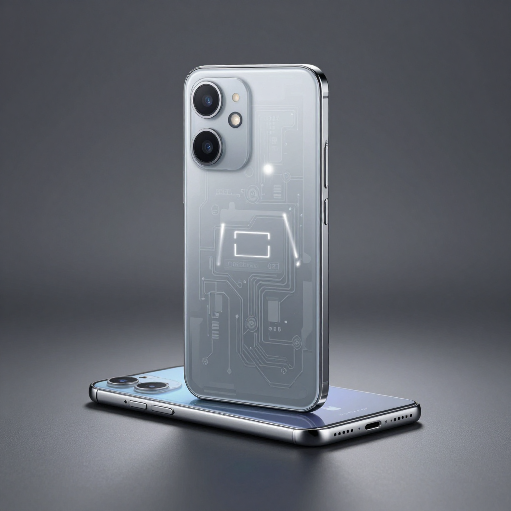 Nothing Phone 2a 透明后盖与Glyph界面特写