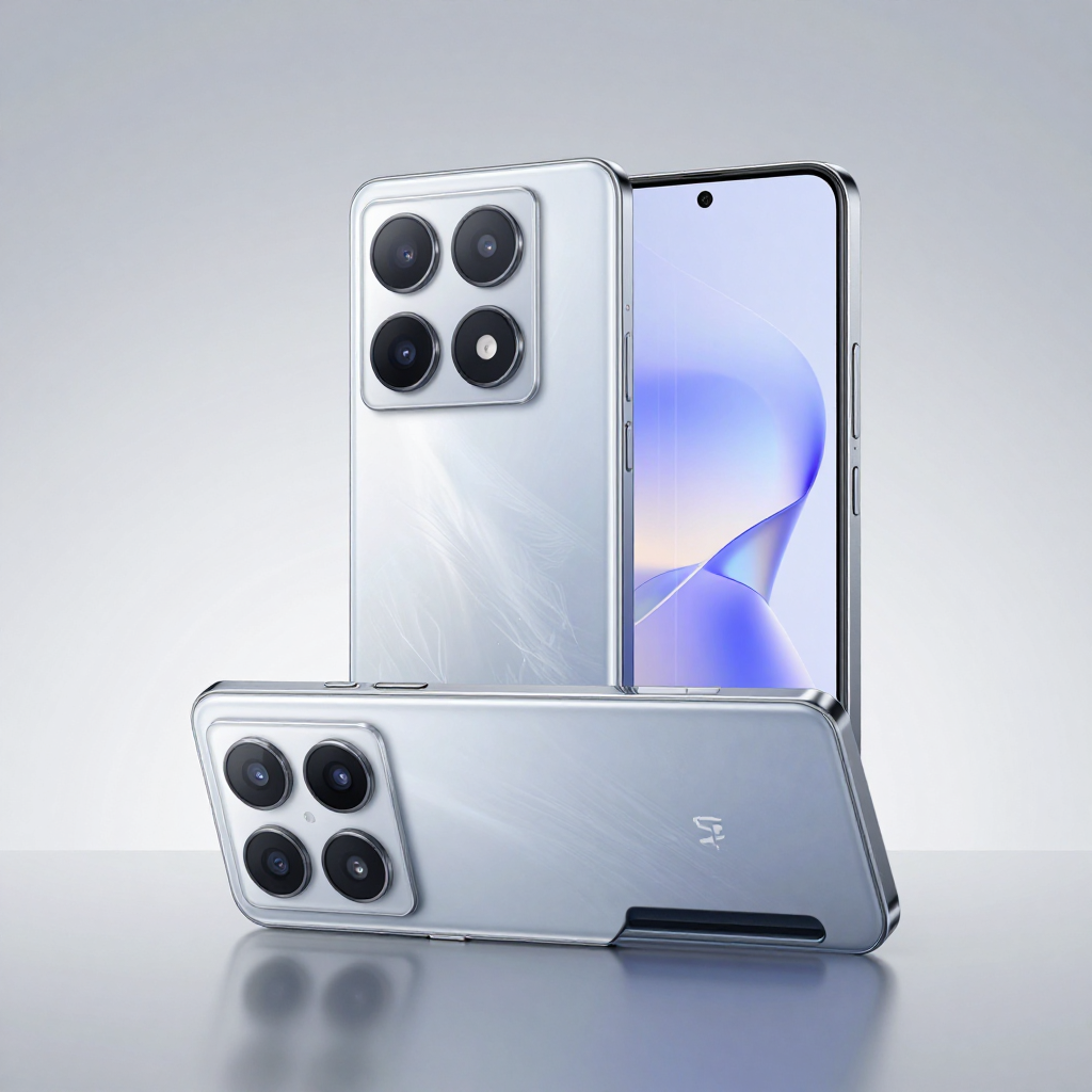 Redmi K70 至尊版游戏场景展示，屏幕显示高帧率游戏画面