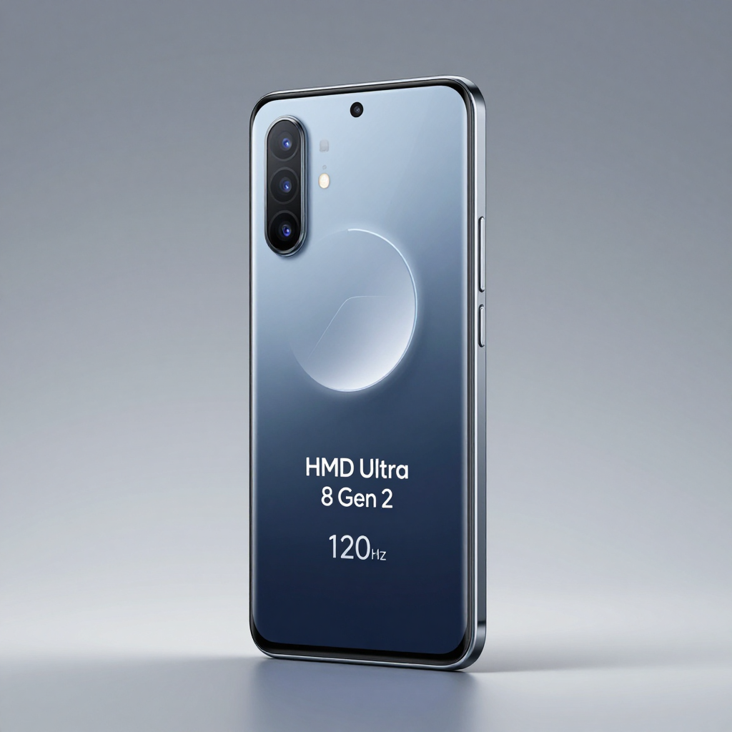 HMD Pulse系列手机外观展示，简洁设计，突出屏幕和电池标识