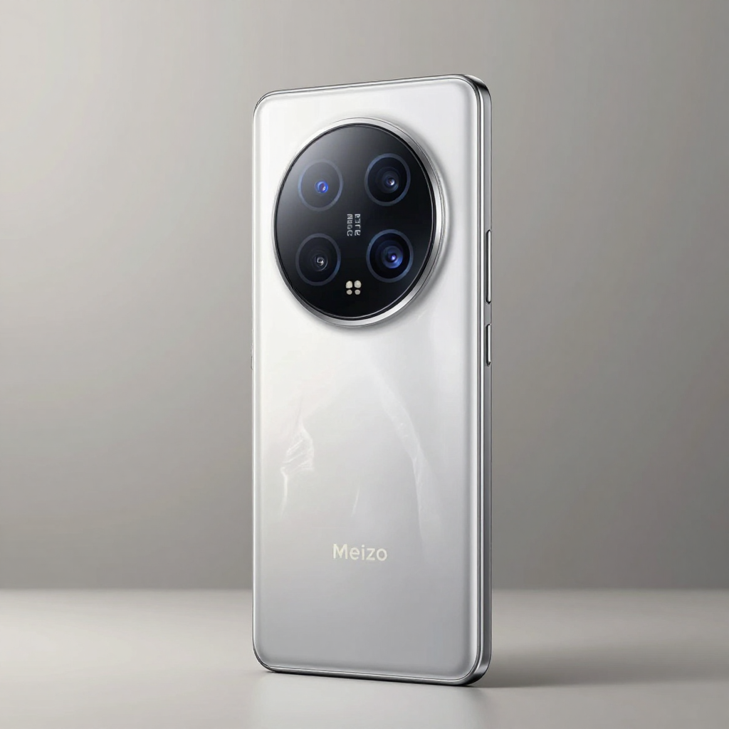 Meizu Note 14 手机正面与背面展示，突出轻薄机身与电池标识
