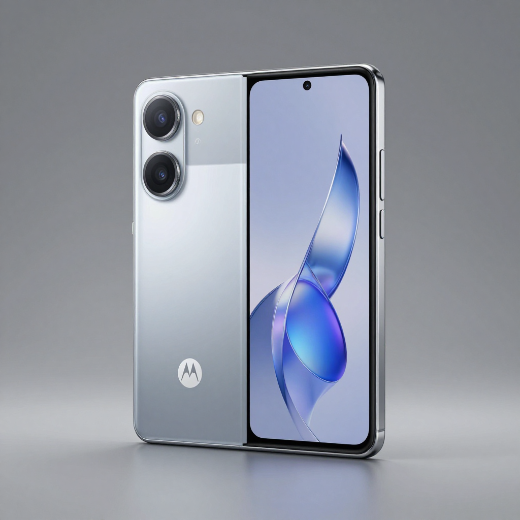 Moto手机与竞品在桌面上的对比展示